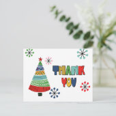 Carte de vœux de remerciement de Noël en couleur m (Debout devant)