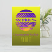 Carte de vœux de remise de diplôme de doctorat col (Debout devant)