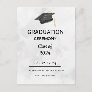 Carte de voeux de remise de diplôme Grunge Jaune N