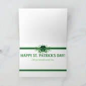 Carte de voeux de remous de shamrock du jour de St (Intérieur)