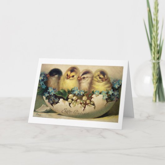 Carte de voeux de reproduction de la carte de Pâqu (Devant)