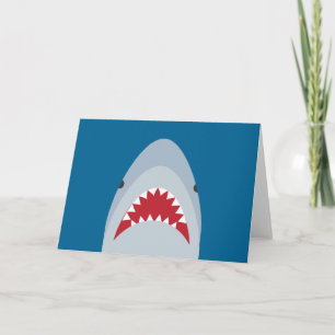 Carte de voeux de requin - Vierge à l'intérieur
