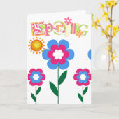 Carte de voeux de ressort (Fleur jaune)