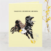 Carte de vœux de rétablissement : Aigle américain (Fleur jaune)