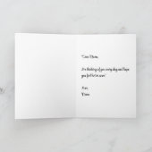 Carte de vœux de rétablissement avec un biscuit su (Intérieur)