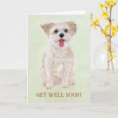 Carte de vœux de rétablissement avec un biscuit su (Fleur jaune)