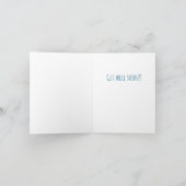Carte de vœux de rétablissement Blue Bunny (Intérieur)