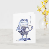 Carte de vœux de rétablissement Blue Frog (Fleur jaune)