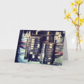 Carte de vœux de rétablissement "Boîte électrique" (Fleur jaune)