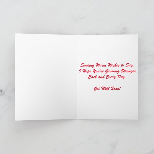 Carte de vœux de rétablissement "Cockscomb" (Intérieur)