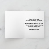 Carte de vœux de rétablissement "De la ferme à l'é (Intérieur)