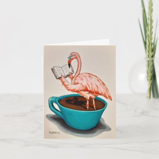 Carte de vœux de rétablissement Flamingo (Devant)