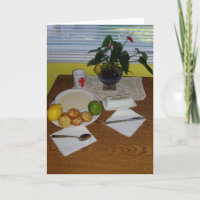 Carte de vœux de rétablissement "Le petit déjeuner