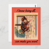 Carte de vœux de rétablissement pour chaton (Devant / Derrière)