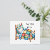 Carte de vœux de rétablissement pour un chat migno (Debout devant)