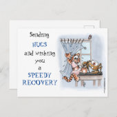 Carte de vœux de rétablissement rapide (enfants/ad (Devant / Derrière)