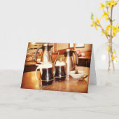 Carte de vœux de rétablissement "Table de petit-dé (Fleur jaune)