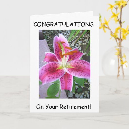 Carte de voeux de retraite (Fleur jaune)