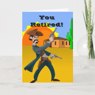 Carte de voeux de retraite de cowboy