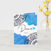 Carte de voeux de rêve, petite, 4 pouces x 5,6 pou (Fleur jaune)