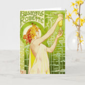 Carte de voeux de Robette d'absinthe d'Alphonse (Fleur jaune)
