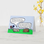 Carte de voeux de roche d'animal familier (Fleur jaune)