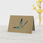 Carte de voeux de roi colibri (Fleur jaune)
