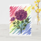 Carte de voeux de rose de magenta (Fleur jaune)