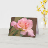 Carte de voeux de rose de rose (Fleur jaune)