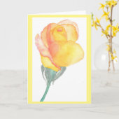 Carte de voeux de rose jaune (Fleur jaune)
