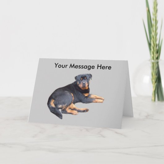 Carte de voeux de rottweiler (Devant)