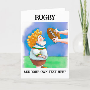 Carte de voeux de rugby pour enfants personnalisée