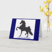 Carte de voeux de Saddlebred (Fleur jaune)