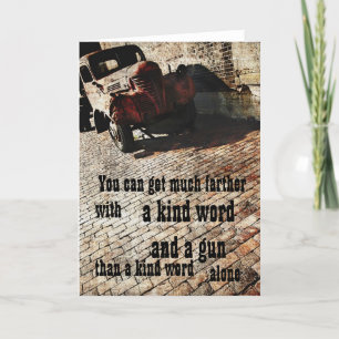 Carte de voeux de sagesse de bootlegger