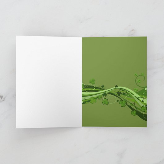 Carte de voeux de Saint Patrick Floral (Intérieur)