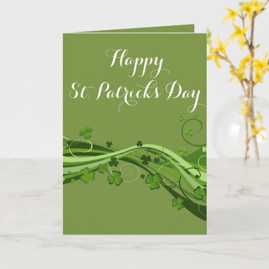 Carte de voeux de Saint Patrick Floral (Fleur jaune)