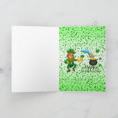 Carte de voeux de Saint Patrick Leprechaun (Intérieur)