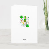 Carte de voeux de Saint Patrick Vin Shamrock (Dos)