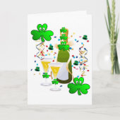 Carte de voeux de Saint Patrick Vin Shamrock (Devant)