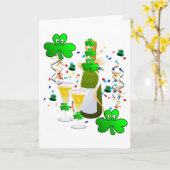 Carte de voeux de Saint Patrick Vin Shamrock (Fleur jaune)
