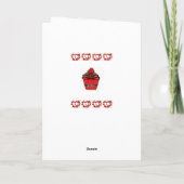 Carte de voeux de Saint Valentin Cupcake (Dos)