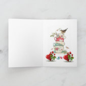 Carte de voeux de Saint Valentin Oiseau Vintage (Intérieur)