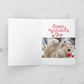 Carte de voeux de Saint-Valentin Ours polaire (Intérieur)