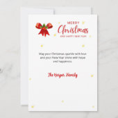 Carte de vœux de saison au ruban de gui (Dos)