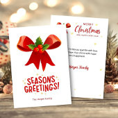 Carte de vœux de saison au ruban de gui