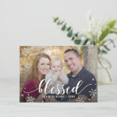 Carte de vœux de saison bénie Photo modifiable Cou (Debout devant)