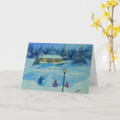 Carte de voeux "de saison des vacances" (Fleur jaune)