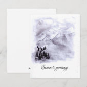 Carte de vœux de saison dessinée à la main (Devant / Derrière)