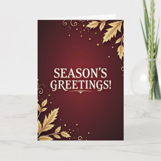 Carte de Vœux de Saison en Or (Devant)
