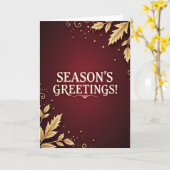 Carte de Vœux de Saison en Or (Fleur jaune)